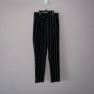 black and white stripped pants Streetwear Society stretchy size small
